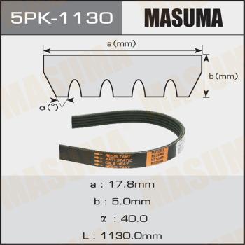 MASUMA 5PK-1130 - Поликлиновой ремень www.autospares.lv