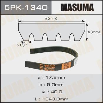 MASUMA 5PK-1340 - Ķīļrievu siksna autospares.lv