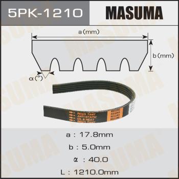 MASUMA 5PK1210 - Поликлиновой ремень www.autospares.lv