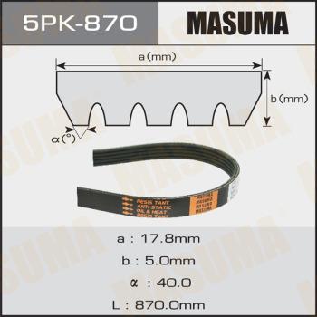 MASUMA 5PK870 - Ķīļrievu siksna autospares.lv