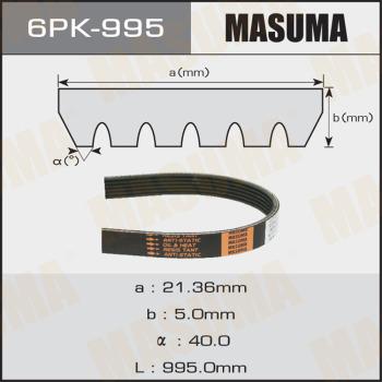 MASUMA 6PK995 - Ķīļrievu siksna autospares.lv