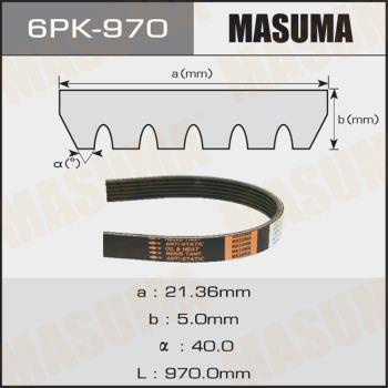 MASUMA 6PK970 - Ķīļrievu siksna autospares.lv