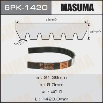 MASUMA 6PK1420 - Ķīļrievu siksna autospares.lv