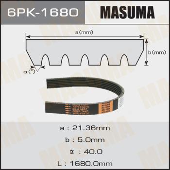 MASUMA 6PK-1680 - Ķīļrievu siksna autospares.lv