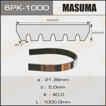 MASUMA 6PK1000 - Ķīļrievu siksna autospares.lv