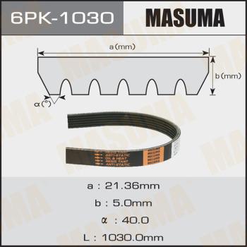 MASUMA 6PK-1030 - V-Ribbed Belt www.autospares.lv