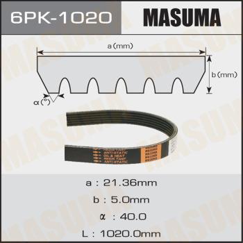 MASUMA 6PK1020 - Ķīļrievu siksna autospares.lv