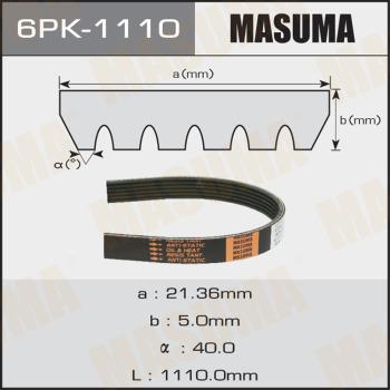 MASUMA 6PK-1110 - Ķīļrievu siksna www.autospares.lv