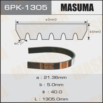 MASUMA 6PK-1305 - Ķīļrievu siksna www.autospares.lv