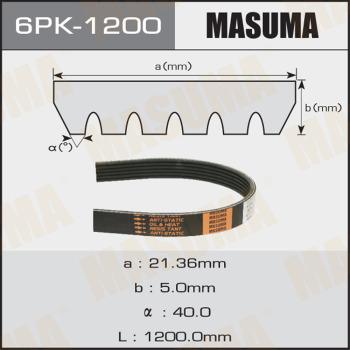 MASUMA 6PK1200 - V-Ribbed Belt www.autospares.lv