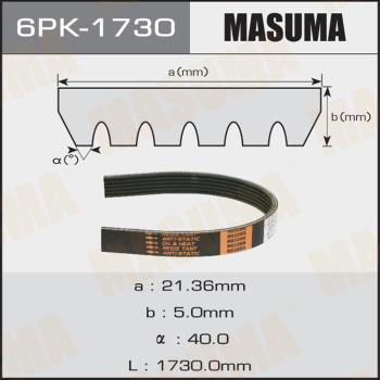 MASUMA 6PK1730 - Поликлиновой ремень www.autospares.lv