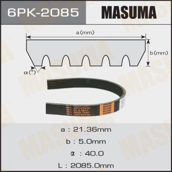 MASUMA 6PK-2085 - Поликлиновой ремень www.autospares.lv