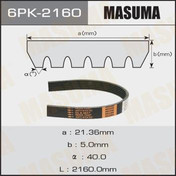 MASUMA 6PK2160 - Ķīļrievu siksna www.autospares.lv