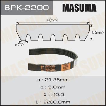 MASUMA 6PK-2200 - Ķīļrievu siksna autospares.lv