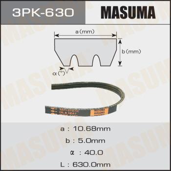 MASUMA 3PK630 - Поликлиновой ремень www.autospares.lv