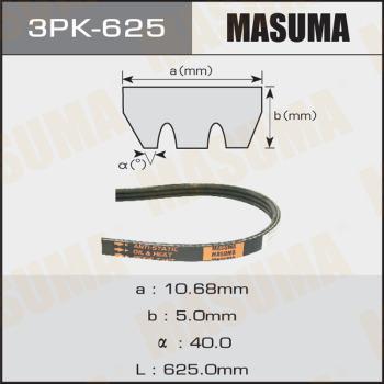 MASUMA 3PK-625 - Поликлиновой ремень www.autospares.lv