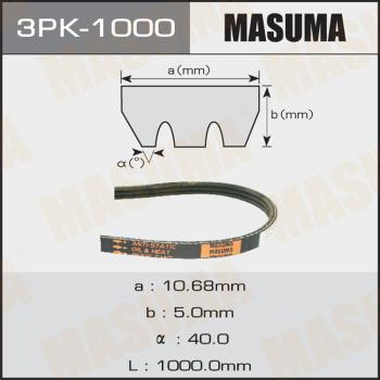 MASUMA 3PK-1000 - Ķīļrievu siksna www.autospares.lv