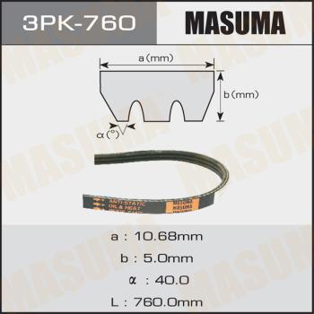 MASUMA 3PK760 - Ķīļrievu siksna www.autospares.lv