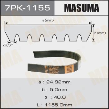 MASUMA 7PK-1155 - V-Ribbed Belt www.autospares.lv