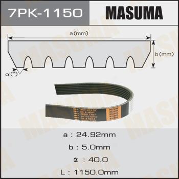 MASUMA 7PK-1150 - V-Ribbed Belt www.autospares.lv