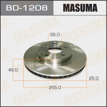 MASUMA BD-1208 - Bremžu diski www.autospares.lv