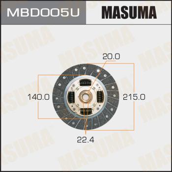 MASUMA MBD005U - Clutch Disc www.autospares.lv