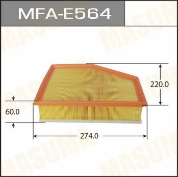 MASUMA MFA-E564 - Gaisa filtrs www.autospares.lv