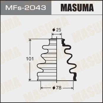 MASUMA MFs-2043 - Putekļusargs, Piedziņas vārpsta autospares.lv