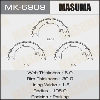 MASUMA MK-6909 - Bremžu loku komplekts www.autospares.lv