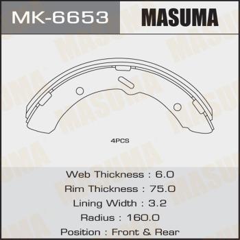 MASUMA MK-6653 - Bremžu loku komplekts autospares.lv