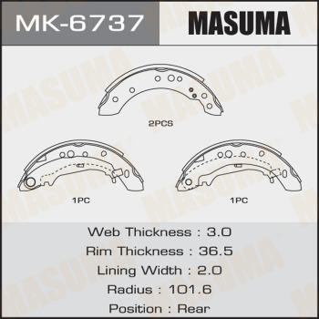 MASUMA MK-6737 - Bremžu loku komplekts www.autospares.lv