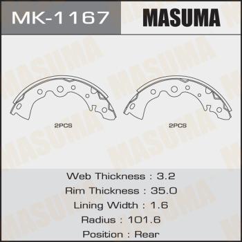 MASUMA MK-1167 - Bremžu loku komplekts www.autospares.lv