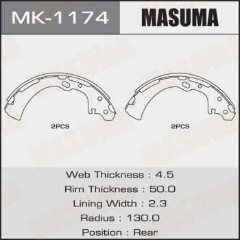 MASUMA MK-1174 - Bremžu loku komplekts autospares.lv