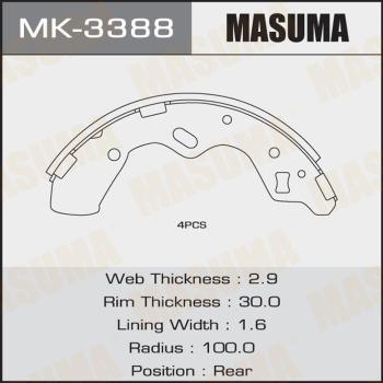 MASUMA MK-3388 - Bremžu loku komplekts www.autospares.lv