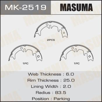 MASUMA MK-2519 - Bremžu loku komplekts autospares.lv