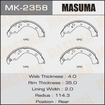 MASUMA MK-2358 - Bremžu loku komplekts www.autospares.lv