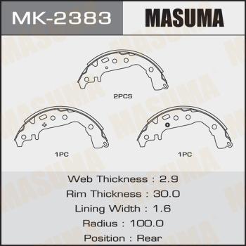 MASUMA MK-2383 - Bremžu loku komplekts autospares.lv