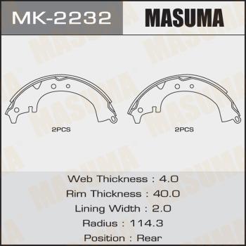 MASUMA MK-2232 - Brake Shoe Set www.autospares.lv