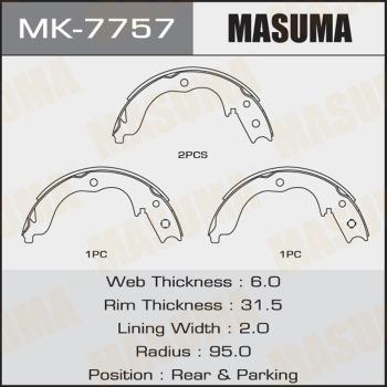 MASUMA MK-7757 - Bremžu loku komplekts www.autospares.lv