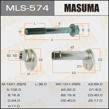 MASUMA MLS574 - Riteņu sagāzuma regulēšanas skrūve www.autospares.lv