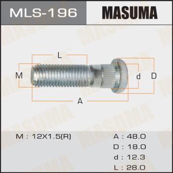 MASUMA MLS-196 - Riteņa stiprināšanas skrūve www.autospares.lv