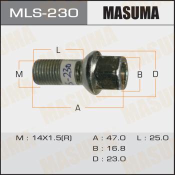 MASUMA MLS-230 - Riteņa stiprināšanas skrūve www.autospares.lv