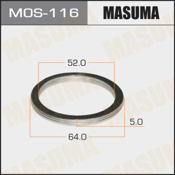 MASUMA MOS-116 - Blīvgredzens, Izplūdes caurule www.autospares.lv