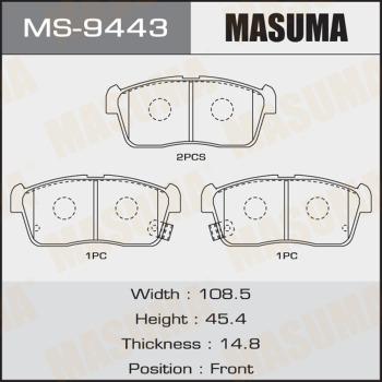 MASUMA MS-9443 - Bremžu loku komplekts www.autospares.lv