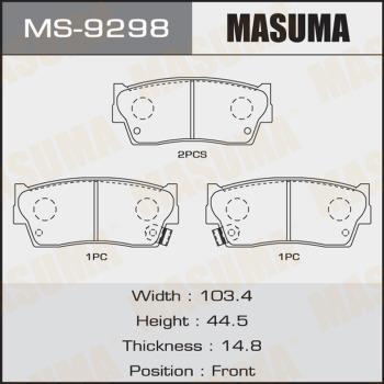 MASUMA MS-9298 - Brake Shoe Set www.autospares.lv