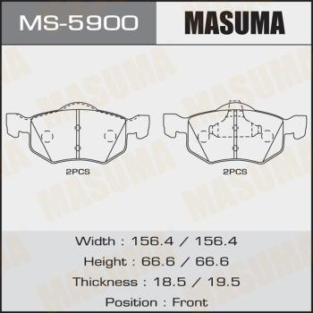 MASUMA MS-5900 - Bremžu loku komplekts autospares.lv