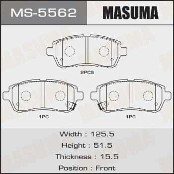 MASUMA MS-5562 - Комплект тормозных колодок, барабанные www.autospares.lv