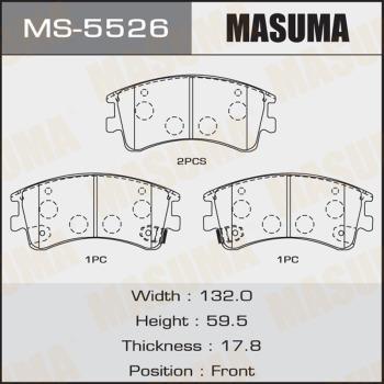 MASUMA MS-5526 - Bremžu loku komplekts autospares.lv