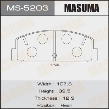 MASUMA MS-5203 - Bremžu uzliku kompl., Disku bremzes www.autospares.lv