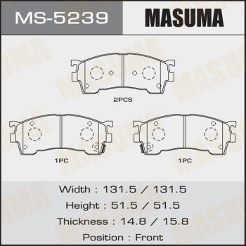 MASUMA MS-5239 - Brake Shoe Set www.autospares.lv